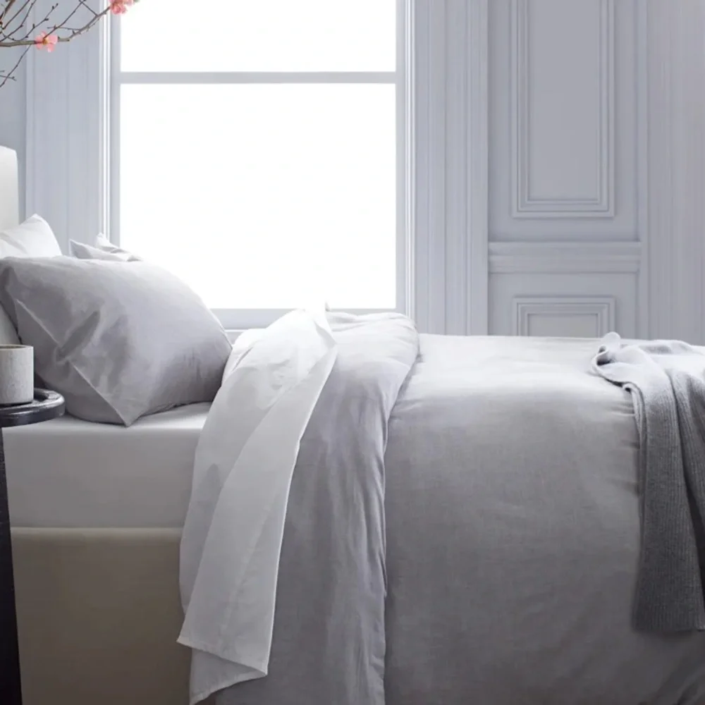 Quince Mongolian Cashmere Cotton Set - Neutral Gray - King